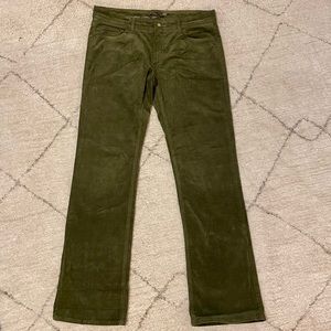 Prana RARE Green Corduroy Pants